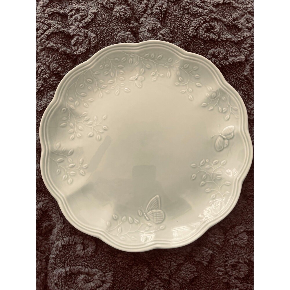 Lenox Butterfly Meadow "Leaf" Mint Green Dinner Plate
